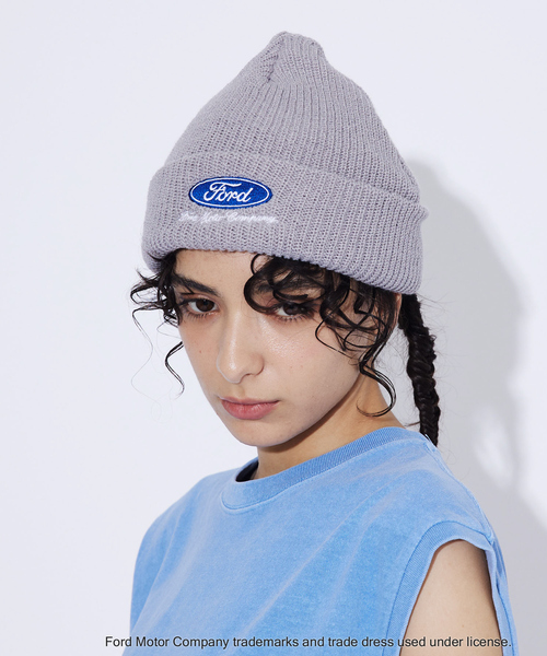 GOOD ROCK SPEED（グッドロックスピード）の「【GOOD ROCK SPEED/グッドロックスピード】FORD /フォード/ロゴ刺繍ニットキャップ/ユニセックス（キャップ・メンズ・グレー/ダークネイビー・フリー）」の2枚目の写真