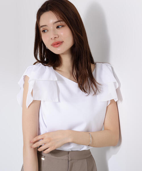 PROPORTION BODY DRESSING(プロポーションボディドレッシング)の「ショルダーリボンブラウス / 1215210704(シャツ/ブラウス・レディース・グレー/ブルー/ホワイト・SMALL/MEDIUM)」の12枚目の写真