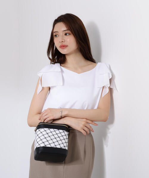 PROPORTION BODY DRESSING(プロポーションボディドレッシング)の「ショルダーリボンブラウス / 1215210704(シャツ/ブラウス・レディース・グレー/ブルー/ホワイト・SMALL/MEDIUM)」の14枚目の写真