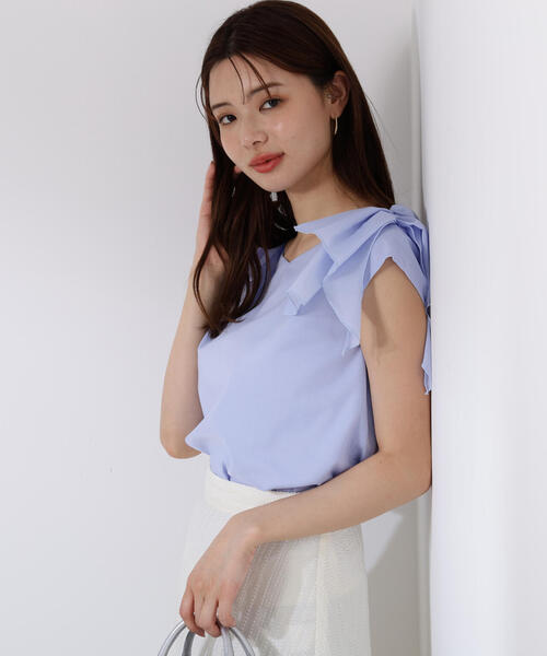 PROPORTION BODY DRESSING(プロポーションボディドレッシング)の「ショルダーリボンブラウス / 1215210704(シャツ/ブラウス・レディース・グレー/ブルー/ホワイト・SMALL/MEDIUM)」の17枚目の写真