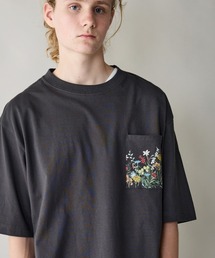 rehacer : Garden Flower Relax Fit Pocket T-shirt / ガーデンフラワー リラックスフィット ポケットTシャツ