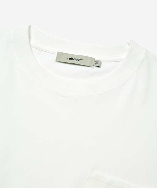 rehacer（レアセル）の「rehacer : Garden Flower Relax Fit Pocket T-shirt  / ガーデンフラワー リラックスフィット ポケットTシャツ（Tシャツ/カットソー・メンズ・ホワイト/ブラック・SMALL/MEDIUM/LARGE/X-LARGE）」の3枚目の写真