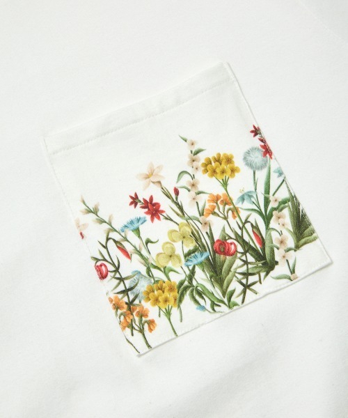 rehacer（レアセル）の「rehacer : Garden Flower Relax Fit Pocket T-shirt  / ガーデンフラワー リラックスフィット ポケットTシャツ（Tシャツ/カットソー・メンズ・ホワイト/ブラック・SMALL/MEDIUM/LARGE/X-LARGE）」の12枚目の写真