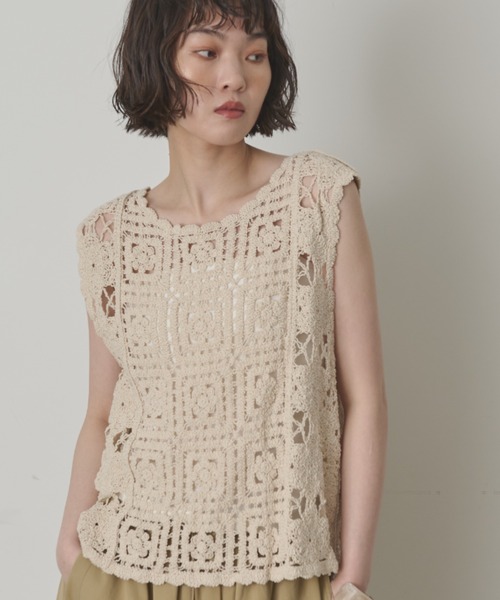 unfil クロシェ　ベスト 楽天市場】【SALE！50%OFF】アンフィル unfil ハンド