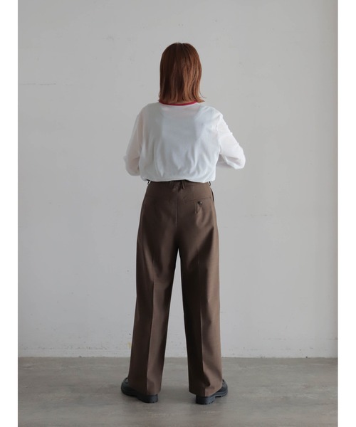 FIL DE FER（フィルデフェール）の「バイカラーシアーポリ　クルーネックロンTEE（Tシャツ/カットソー・レディース・ホワイト/サックスブルー/チャコールグレー/ネイビー・FREE）」の10枚目の写真