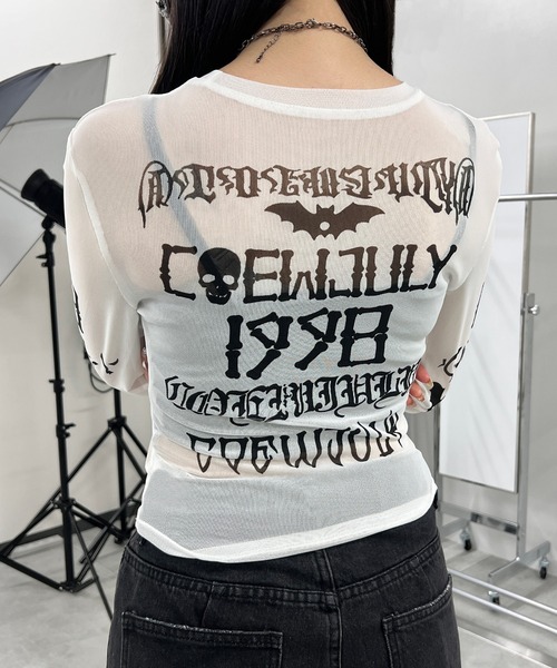 セール】ゴシックロゴメッシュプルオーバー（Tシャツ/カットソー