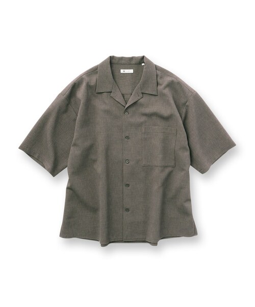 tk.TAKEO KIKUCHI（ティーケータケオキクチ）の「【セットアップ対応】テッククレープシャツ（シャツ/ブラウス・メンズ・チャコールグレー/ライトベージュ/ブラック・01/03/02）」の4枚目の写真