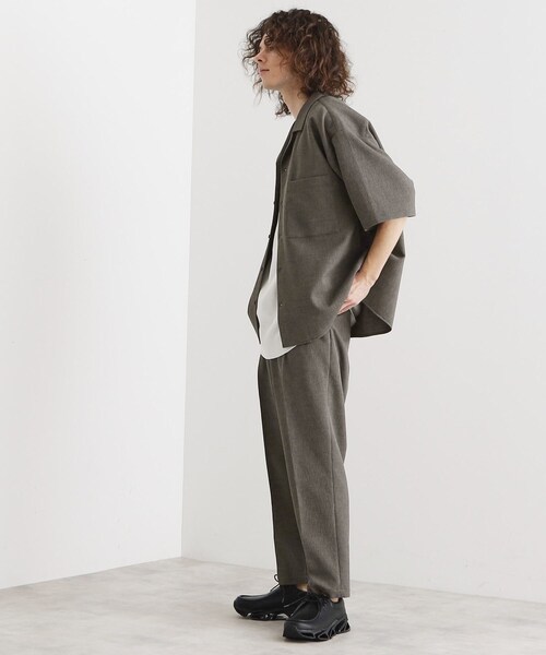 tk.TAKEO KIKUCHI（ティーケータケオキクチ）の「【セットアップ対応】テッククレープシャツ（シャツ/ブラウス・メンズ・チャコールグレー/ライトベージュ/ブラック・01/03/02）」の7枚目の写真