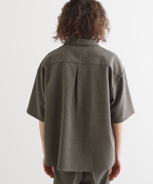 tk.TAKEO KIKUCHI（ティーケータケオキクチ）の「【セットアップ対応】テッククレープシャツ（シャツ/ブラウス・メンズ・チャコールグレー/ライトベージュ/ブラック・01/03/02）」の19枚目の写真