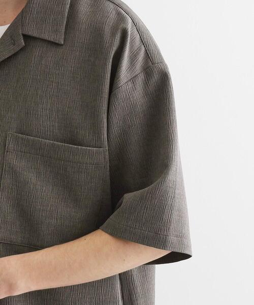 tk.TAKEO KIKUCHI（ティーケータケオキクチ）の「【セットアップ対応】テッククレープシャツ（シャツ/ブラウス・メンズ・チャコールグレー/ライトベージュ/ブラック・01/03/02）」の21枚目の写真