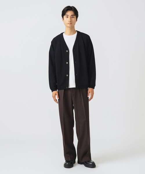 BEAMS HEART(ビームスハート)の「【2色展開】ストライプ 2タック ワイドパンツ(スラックス・メンズ・ブラック/ブラウン・SMALL/MEDIUM/LARGE)」の3枚目の写真