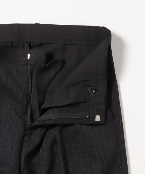 BEAMS HEART(ビームスハート)の「【2色展開】ストライプ 2タック ワイドパンツ(スラックス・メンズ・ブラック/ブラウン・SMALL/MEDIUM/LARGE)」の8枚目の写真