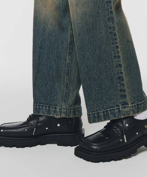 tk.TAKEO KIKUCHI（ティーケータケオキクチ）の「スタッズスクエアシューズ（ドレスシューズ・メンズ・ブラック/ブラック系・75/55/65）」の9枚目の写真