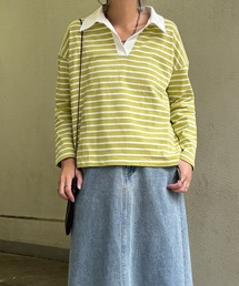 ラガーシャツ」に該当するイエロー/黄色系のレディースファッション