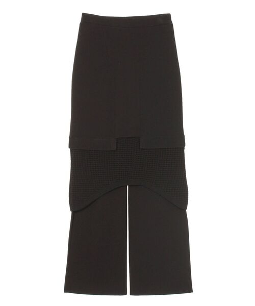 UN3D.（アンスリード）の「MESH SKIRT LAYER PT / メッシュスカートレイヤーパンツ（その他パンツ・レディース・グレー/ブラック・38/36）」の2枚目の写真