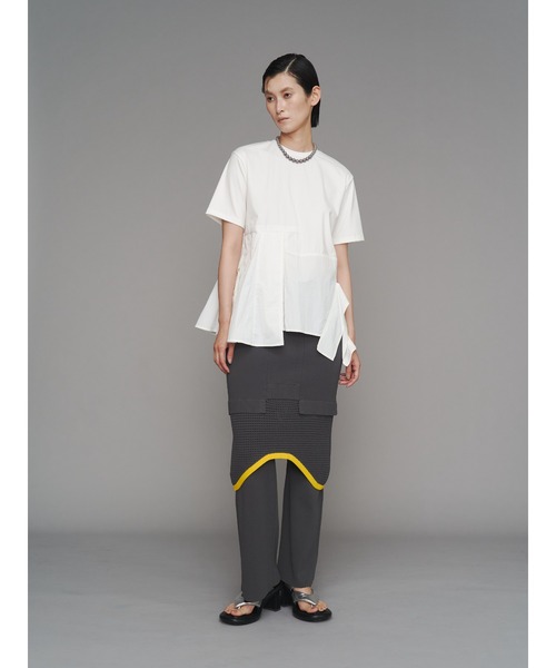 UN3D.（アンスリード）の「MESH SKIRT LAYER PT / メッシュスカートレイヤーパンツ（その他パンツ・レディース・グレー/ブラック・38/36）」の8枚目の写真