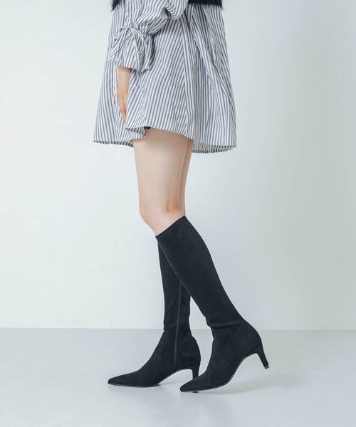 EVOL(イーボル)の「【S-LLサイズ展開・美脚効果あり】ストレッチ6cmロングブーツ BZ23839(ブーツ・レディース・ブラウン/ブラック/ブラック系その他・S/M/L/LL)」の14枚目の写真