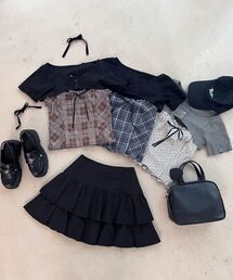 MAJESTIC LEGON | フリルキャミ×トップスセット(Tシャツ/カットソー)