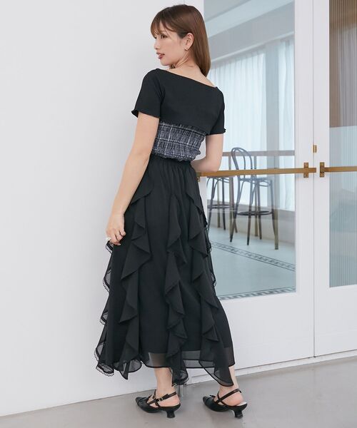 MAJESTIC LEGON（マジェスティックレゴン）の「フリルキャミ×トップスセット（Tシャツ/カットソー・レディース・グレー/グレー系その他2/ブラウン・MEDIUM）」の13枚目の写真