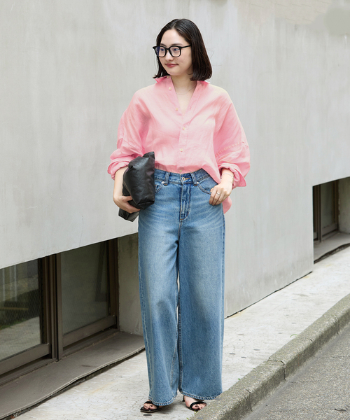 plage(プラージュ)の「Linen Short シャツ(シャツ/ブラウス・レディース・ホワイト/グリーン/ピンク・FREE)」の8枚目の写真