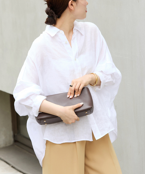 plage(プラージュ)の「Linen Short シャツ(シャツ/ブラウス・レディース・ホワイト/グリーン/ピンク・FREE)」の16枚目の写真