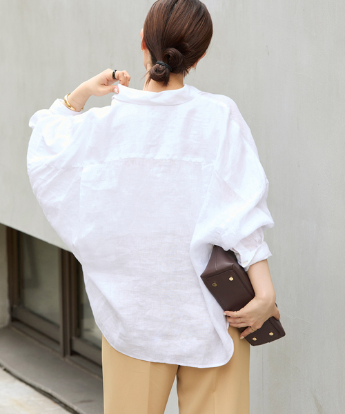 plage(プラージュ)の「Linen Short シャツ(シャツ/ブラウス・レディース・ホワイト/グリーン/ピンク・FREE)」の19枚目の写真