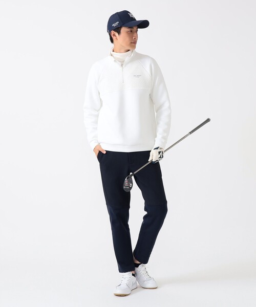 セール】PURPLE LABEL / スフィダンテ 切り替え ハーフジップ プル