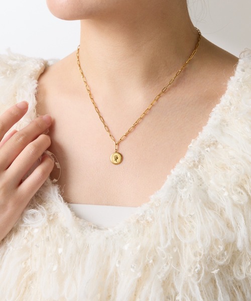 PAPILLONNER（パピヨネ）の「ステンレスコインネックレス（ネックレス・レディース・シルバー/ゴールド・FREE）」の3枚目の写真