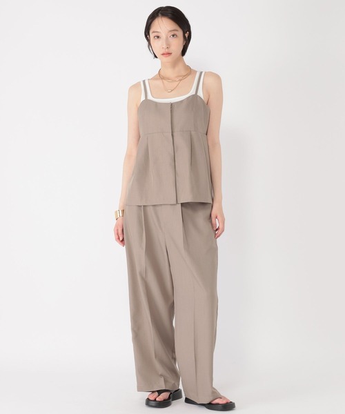 studio CLIP（スタディオクリップ）の「【daily CLIP】サマートラウザーパンツ（スラックス・レディース・チャコール/ベージュ・MEDIUM/LARGE）」の5枚目の写真