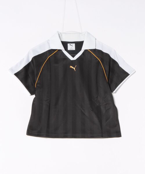 PUMA(プーマ)の「PUMA プーマ W T7 RELAXED FOOTBALL JERSEY ショートスリーブ 633973 01BK(Tシャツ/カットソー・レディース・ブラック・MEDIUM)」の1枚目の写真