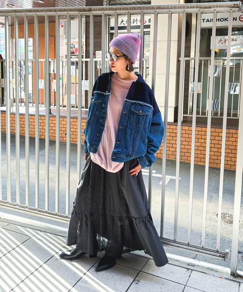 セール】【MODE NORM CORE】レースパッチワークマキシスカート