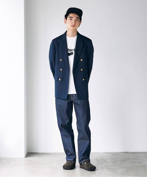 JOURNAL STANDARD（ジャーナルスタンダード）の「TWツイル Wブレストブレザー（テーラードジャケット・メンズ・ネイビー・LARGE/MEDIUM/SMALL）」の2枚目の写真