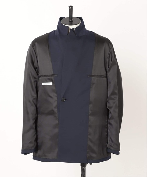 新品ジャーナルスタンダードレサージュ　黒 ツイード風 ダブルブレスト コート 新品ジャーナルスタンダードレサージュ 黒 ツイード風 ダブル