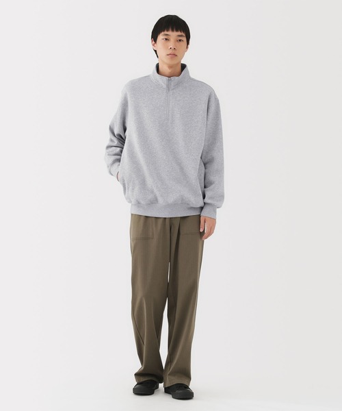 無印良品（ムジルシリョウヒン）の「紳士　ハーフジップスウェットシャツ（スウェット・メンズ・ブラック/カーキ/チャコールグレー/グレー・S/XL/L/M/XXL）」の19枚目の写真