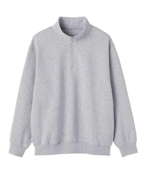 無印良品（ムジルシリョウヒン）の「紳士　ハーフジップスウェットシャツ（スウェット・メンズ・ブラック/カーキ/チャコールグレー/グレー・S/XL/L/M/XXL）」の22枚目の写真