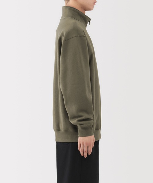 無印良品（ムジルシリョウヒン）の「紳士　ハーフジップスウェットシャツ（スウェット・メンズ・ブラック/カーキ/チャコールグレー/グレー・S/XL/L/M/XXL）」の18枚目の写真