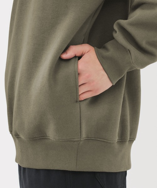 無印良品（ムジルシリョウヒン）の「紳士　ハーフジップスウェットシャツ（スウェット・メンズ・ブラック/カーキ/チャコールグレー/グレー・S/XL/L/M/XXL）」の6枚目の写真