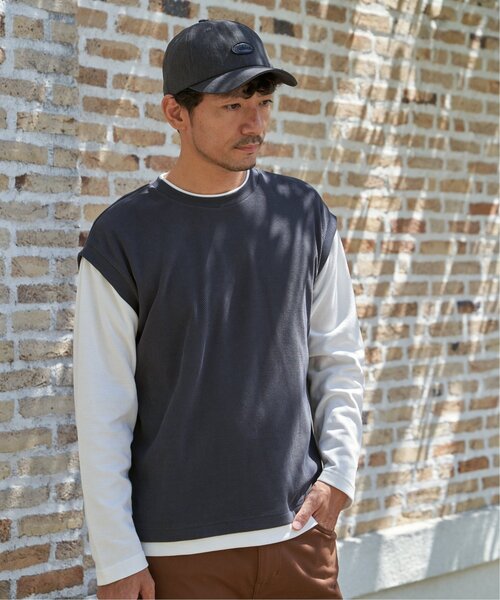 ikka（イッカ）の「モール鹿の子フェイクベストロンT（Tシャツ/カットソー・メンズ・チャコールグレー/グリーン/ベージュ/ネイビー・XL/L/M/S）」の7枚目の写真