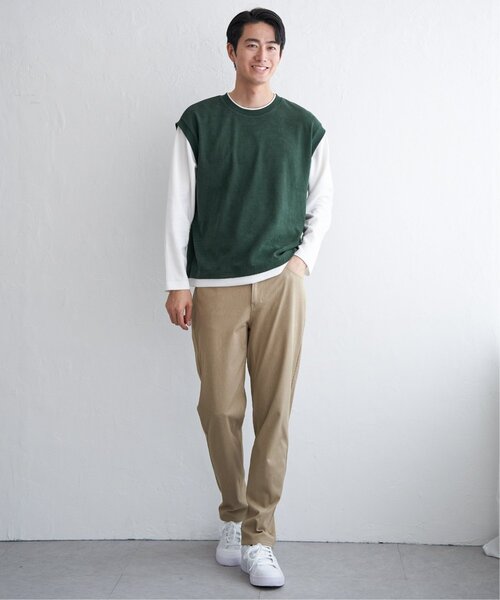 ikka（イッカ）の「モール鹿の子フェイクベストロンT（Tシャツ/カットソー・メンズ・チャコールグレー/グリーン/ベージュ/ネイビー・XL/L/M/S）」の19枚目の写真