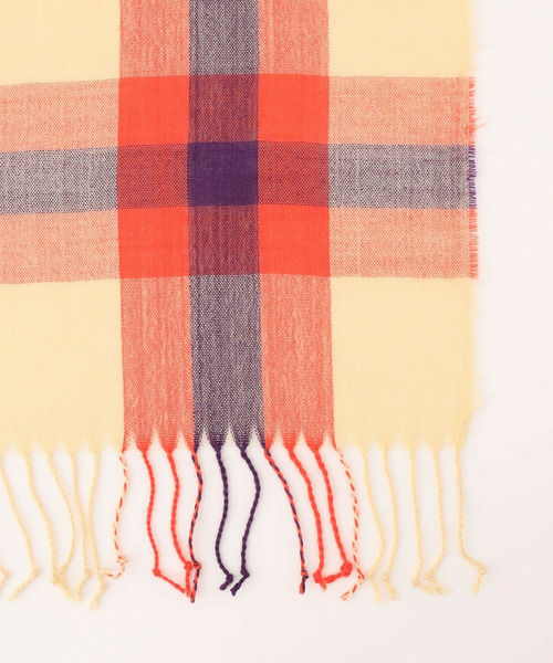 FRAPBOIS（フラボア）の「チェックストール（ストール/ショール・レディース・ブルー/ピンク/ネイビー・FREE）」の5枚目の写真