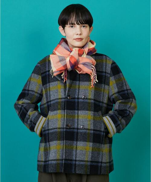 FRAPBOIS（フラボア）の「チェックストール（ストール/ショール・レディース・ブルー/ピンク/ネイビー・FREE）」の8枚目の写真