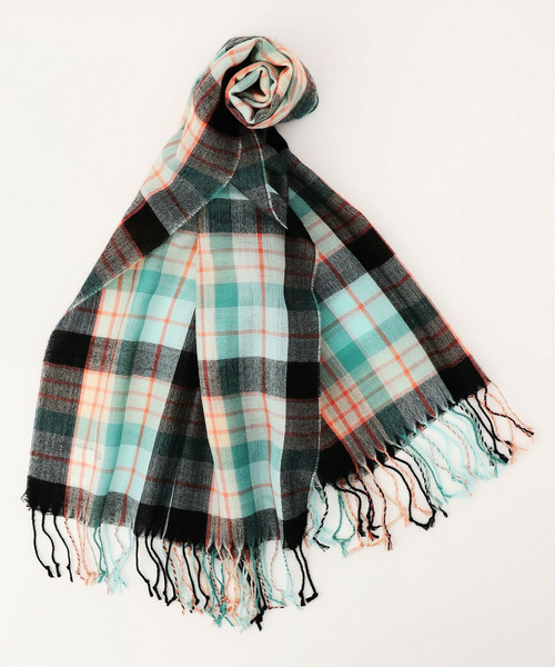 FRAPBOIS（フラボア）の「チェックストール（ストール/ショール・レディース・ブルー/ピンク/ネイビー・FREE）」の9枚目の写真