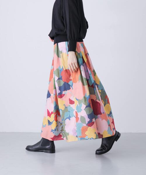 かぐれ（カグレ）の「リバティプリントスカート（スカート・レディース・ブラック系その他/ピンク系その他/グレー系その他/グリーン系その他・FREE）」の4枚目の写真