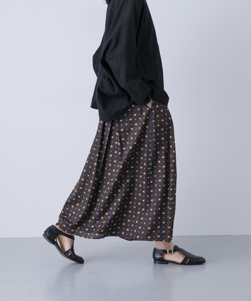 かぐれ　リバティプリントスカート 黒・グレー かぐれ スカート リバティプリントスカート : ZOZOTOWN Yahoo!店