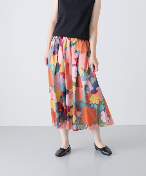 【本日まで】極美品✨かぐれ リバティプリントスカート 花柄SUNBEAM リバティプリントスカート（スカート）｜かぐれ（カグレ）の