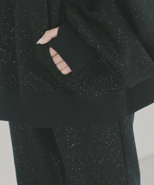 Lallana（ララーナ）の「Lame pullovers hoodie / ラメプル