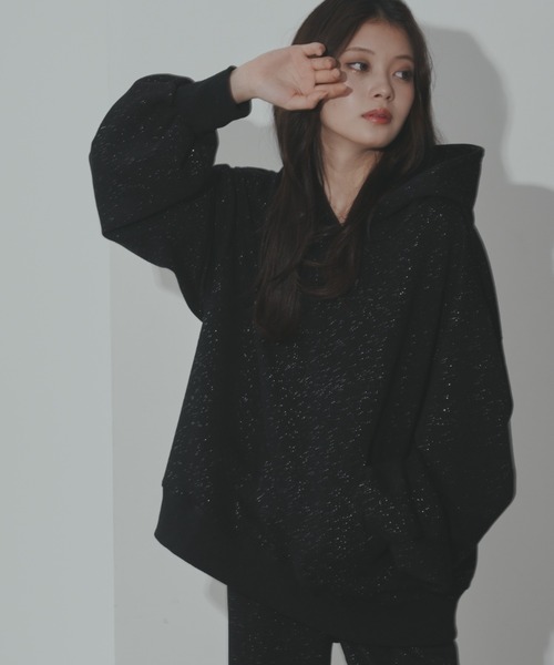 かーでLallana パーカー Lame pullovers hoodie Lallana（ララーナ）の「Lame pullovers hoodie / ラメプルオーバー