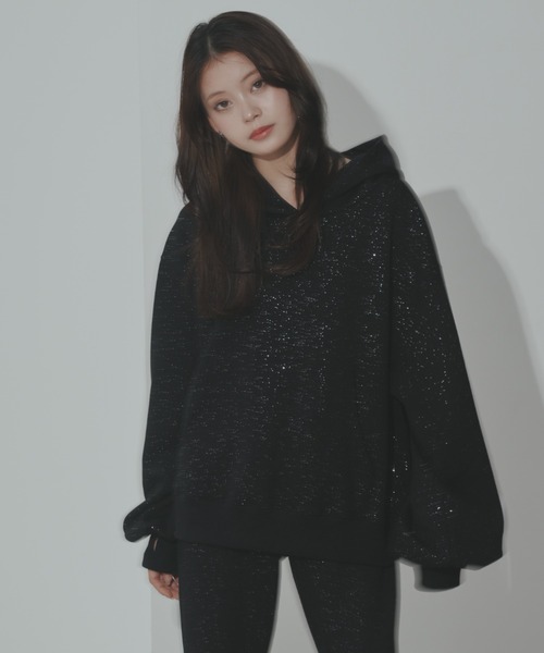かーでLallana パーカー Lame pullovers hoodie Lallana（ララーナ）の「Lame pullovers hoodie / ラメプル