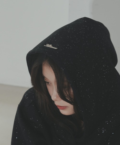 かーでLallana パーカー Lame pullovers hoodie Lame pullovers hoodie / ラメプルオーバーフーディー（パーカー