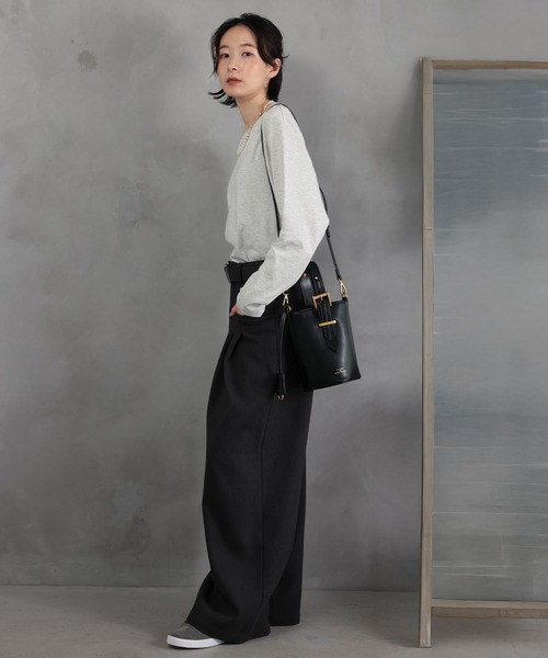 DRAW（ドロー）の「DRAW(ドロー) /ベルテッド バケット バッグ スモール（ショルダーバッグ・レディース・ブラック系/ブラック系1・FREE）」の9枚目の写真